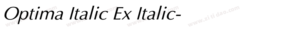 Optima Italic Ex Italic字体转换